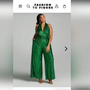 Fashion to Figure Sparkling Green Backless Dress